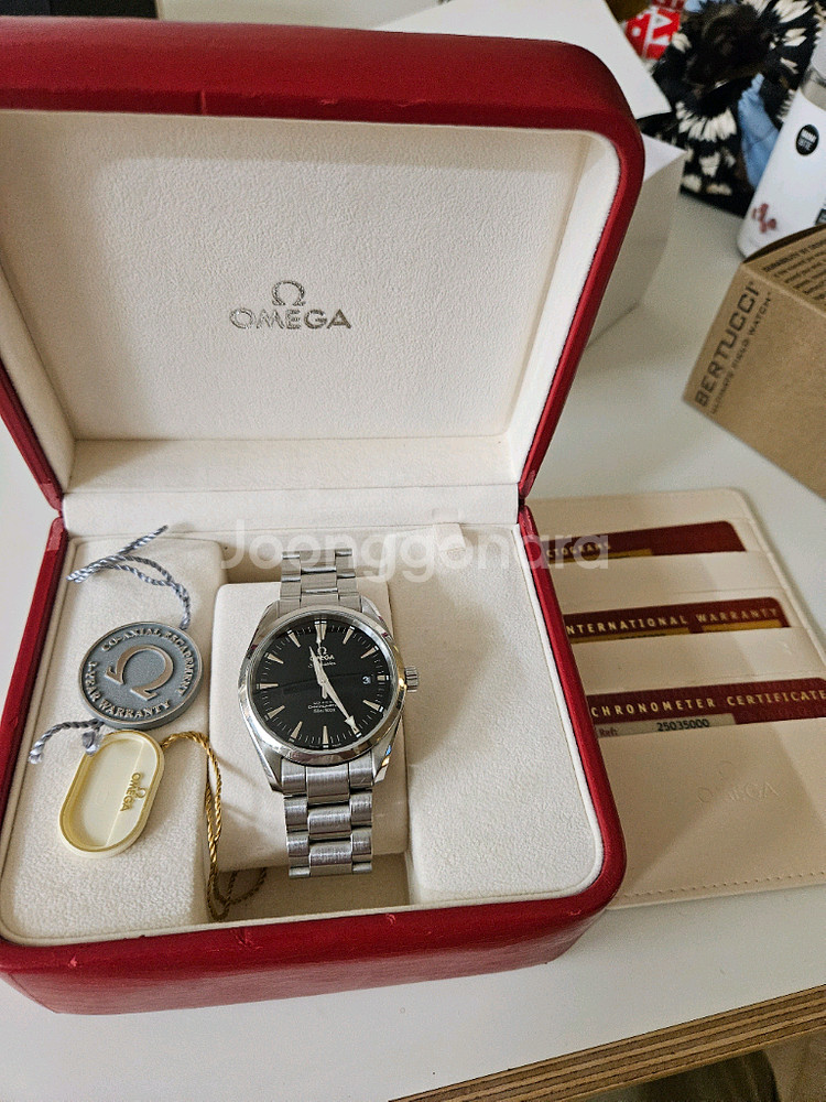 오메가 아쿠아테라 구구구형 오토 39mm 풀구성--0
