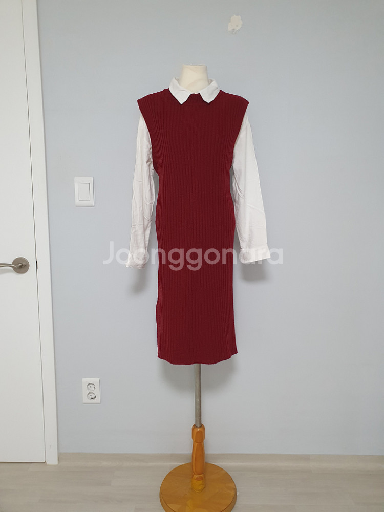 (상태좋음)밸리걸 골지니트 원피스 55~66반--0