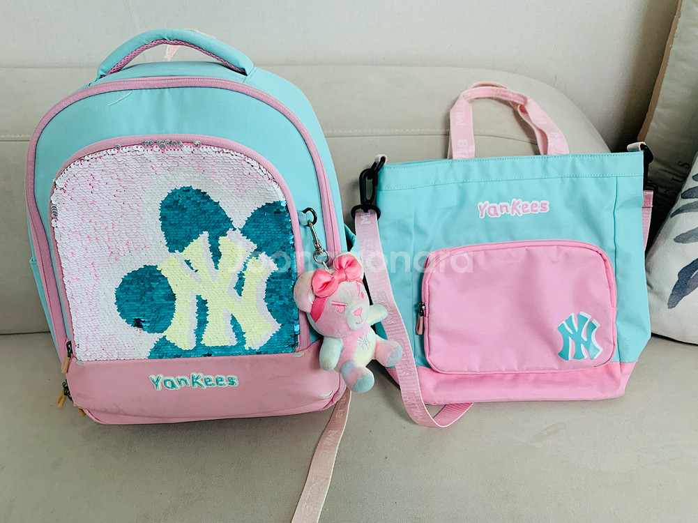 MLB여아초등책가방+보조가방--0