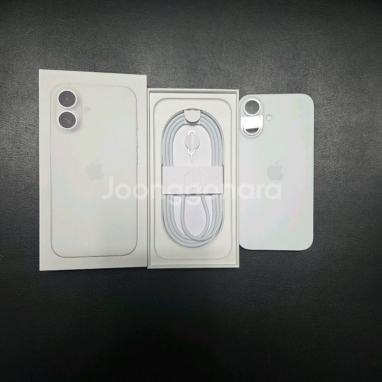 S급 아이폰16 128 화이트 풀박스 팝니다!!--1