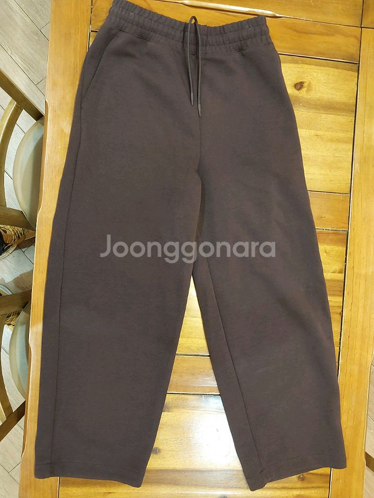 유니클로 C 라인 스웨트 후드티 스웨트 팬츠 세트 와인컬러 S사이즈--5