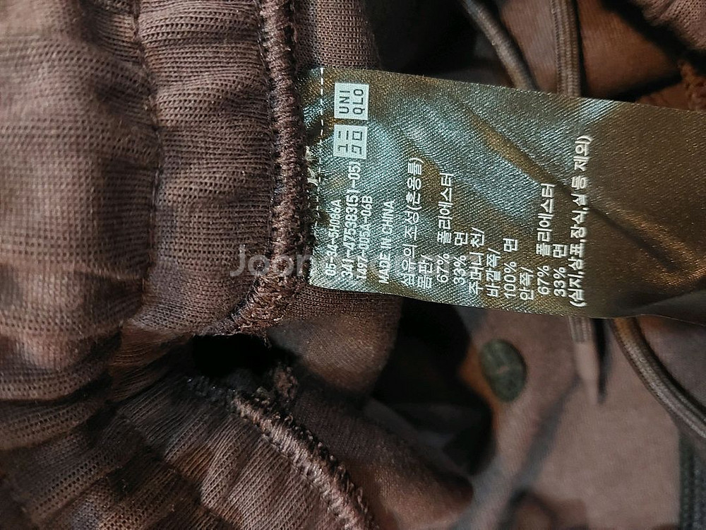 유니클로 C 라인 스웨트 후드티 스웨트 팬츠 세트 와인컬러 S사이즈--9