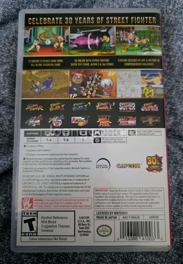 닌텐도 스위치 (스트리트 파이터 30주년 컬렉션) 판매 및 교환--1