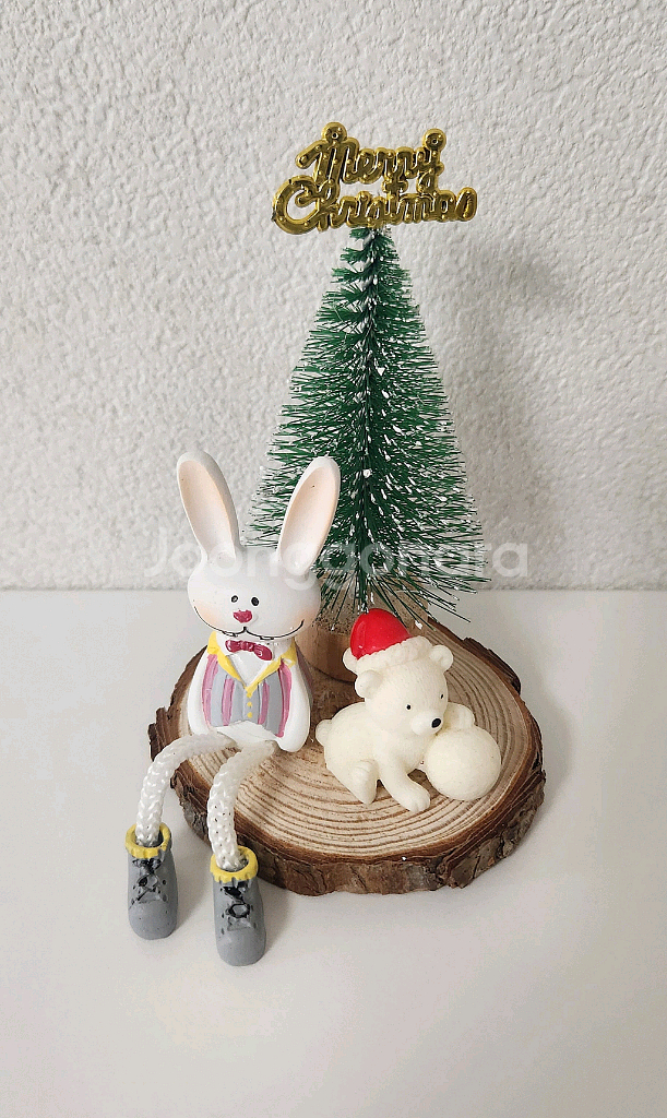 새상품)크리스마스 트리 싼타곰 토끼장식--0