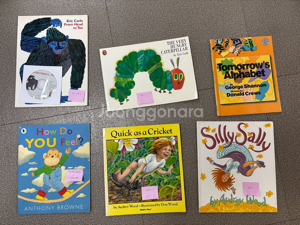 영어그림책 노부영 에릭칼 앤서니브라운 등 원서 6권--0