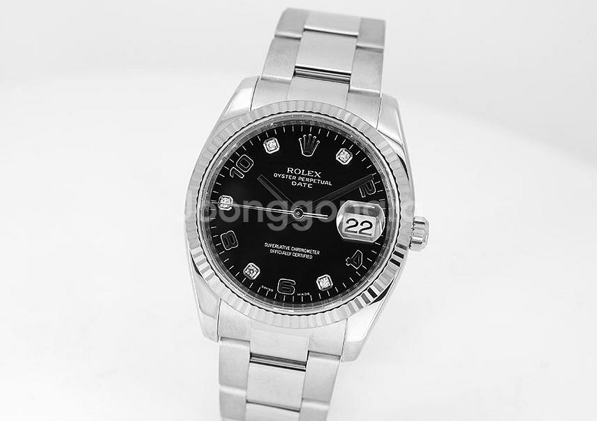 롤렉스 오이스터 퍼페츄얼 데이트 검판 5p 판매합니다--0