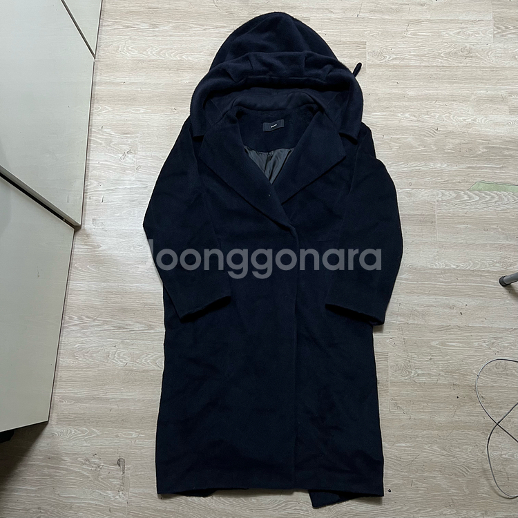 한섬 시스템 여성 알파카 후드 코트 [다크 네이비] 82-94-160--0