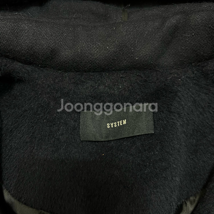 한섬 시스템 여성 알파카 후드 코트 [다크 네이비] 82-94-160--3