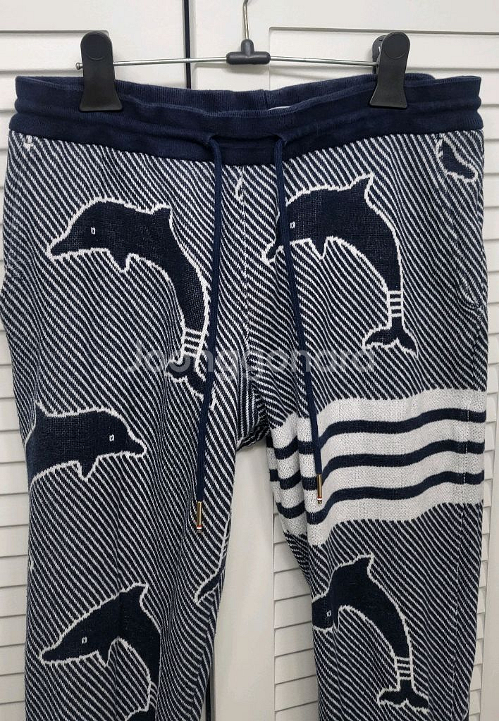 톰브라운 돌고래 4바 사선완장 0사이즈 조거 팬츠 트레이닝 바지 하의--1