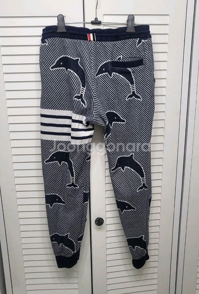 톰브라운 돌고래 4바 사선완장 0사이즈 조거 팬츠 트레이닝 바지 하의--4