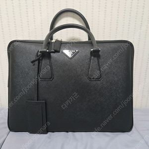프라다 남자 서류가방 사피아노 가죽 브리프케이스