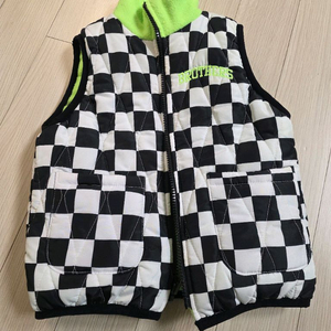 히로 체크 패턴 양면조끼(110)