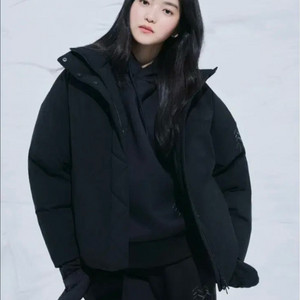 새옷같은 상태 코오롱 김태리 푸퍼 후드패딩 구스다운 프리사이즈 95