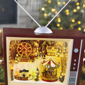 크리스마스 TV 티비 빈티지 장식품 오르골 장식