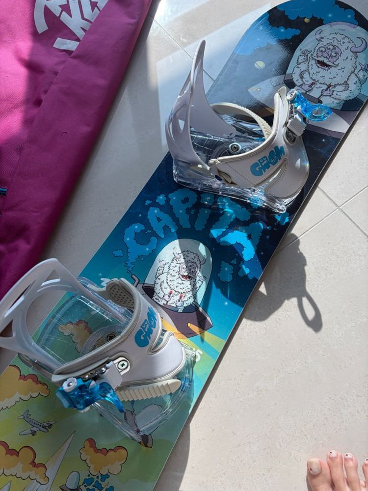 어린이 아동용 보드장비 풀셋트 데크115+부츠205+바인딩(버튼.캐피타)--8