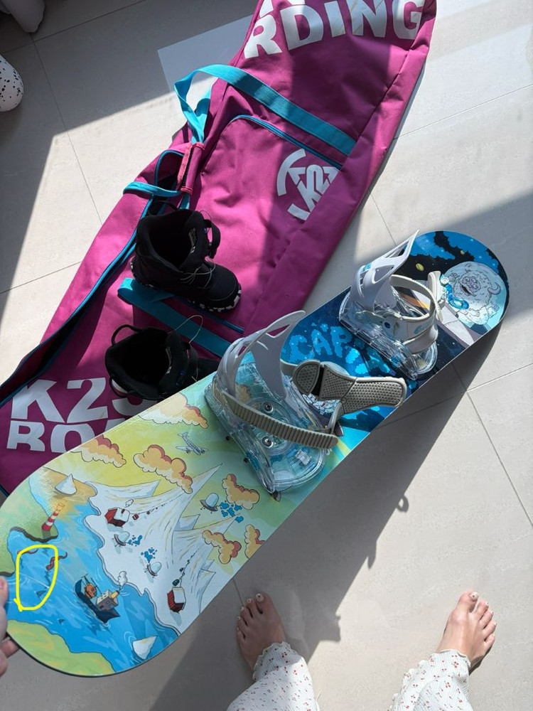 어린이 아동용 보드장비 풀셋트 데크115+부츠205+바인딩(버튼.캐피타)--7