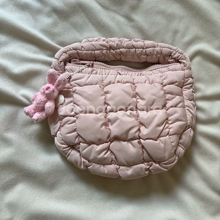 핑크 미니 퀼팅백&토끼 키링--0