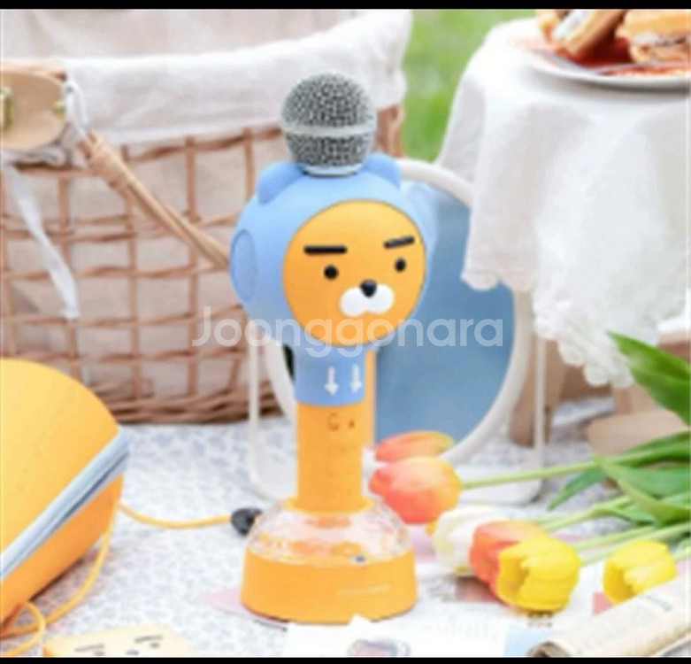 카카오 프렌즈 블루투스 마이크 미러볼 후드 라이언--0