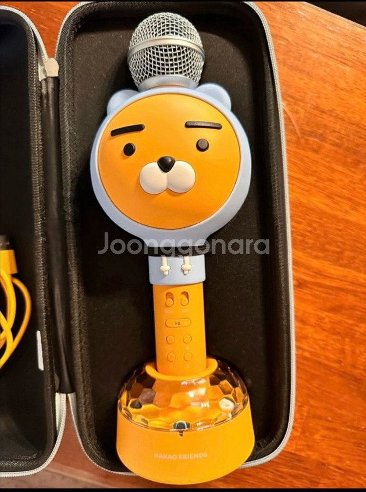 카카오 프렌즈 블루투스 마이크 미러볼 후드 라이언--2