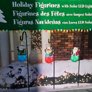 크리스마스솔라 LED 조명 크리스마스 인형 3종 세트
