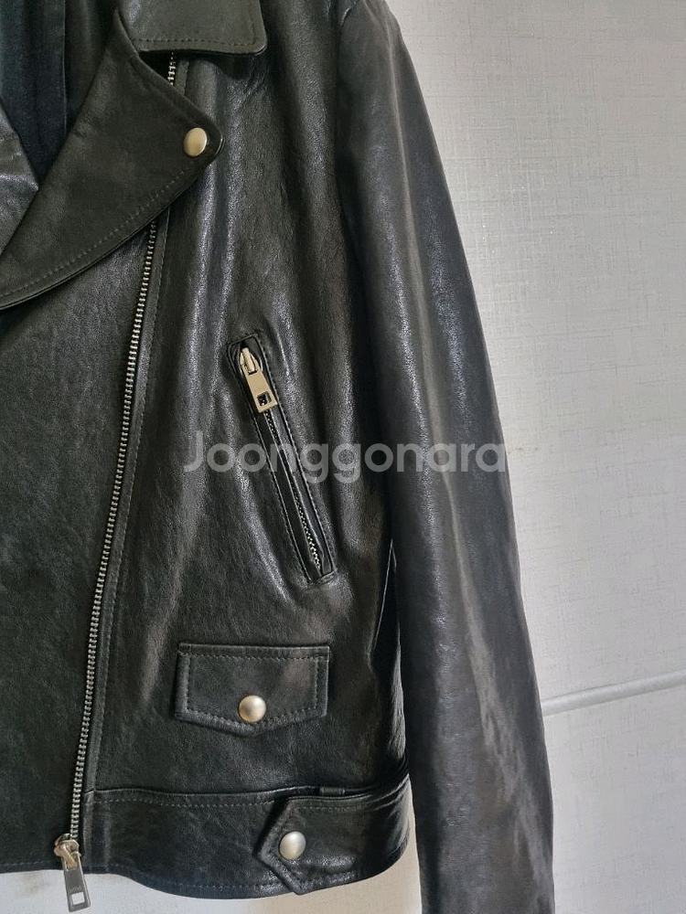 구찌 레더 바이커 자켓--6