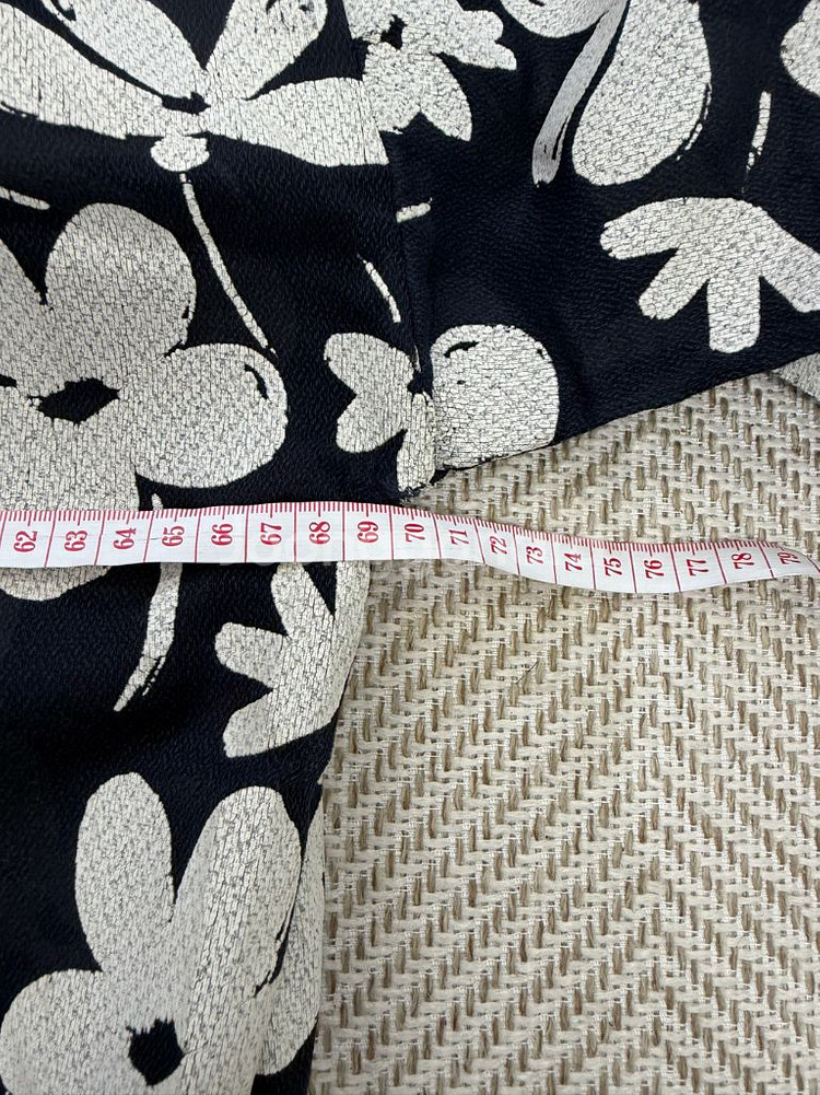 정품) 마르니 오버핏 플라워 프린트 블랙 블라우스 40--7