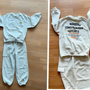 새상품.140+150 특양면 맨투맨+바지 아동 상하복 세트.남여공용