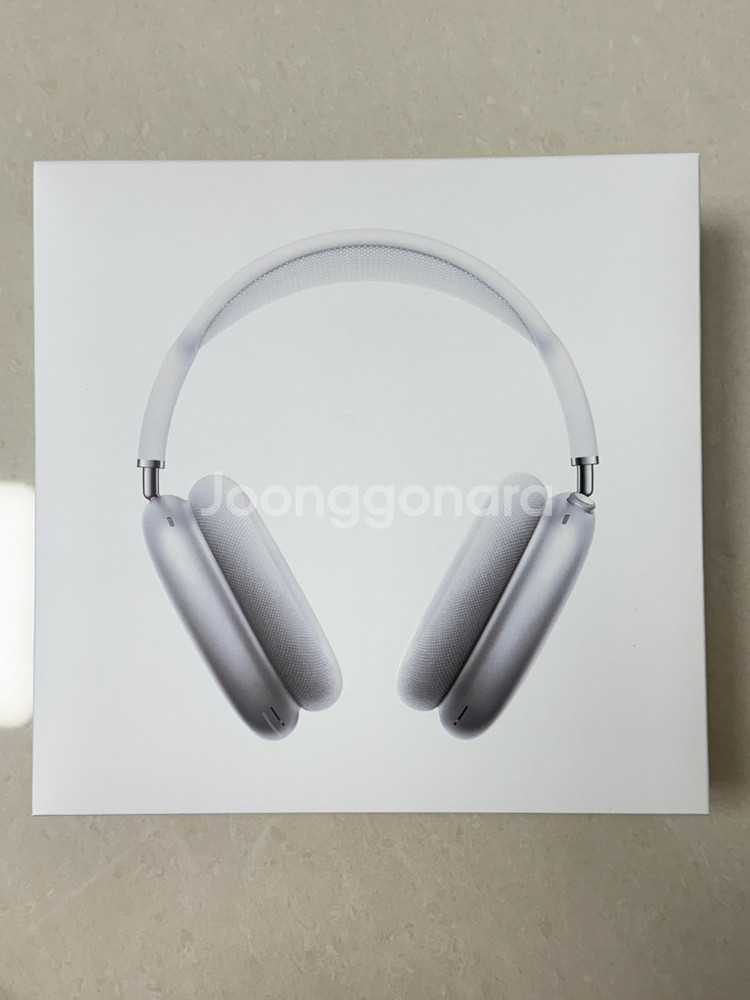 에어팟맥스 (8pin) 실버 S급상품(+거치대,투명케이스포함)--0