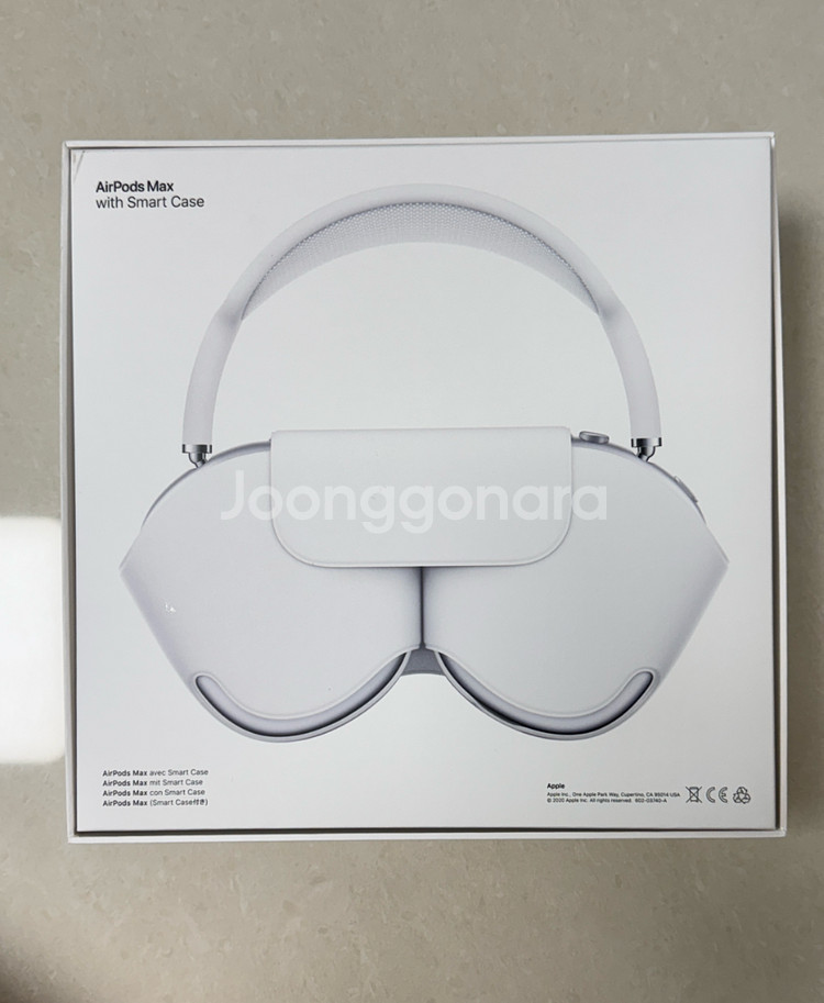 에어팟맥스 (8pin) 실버 S급상품(+거치대,투명케이스포함)--1