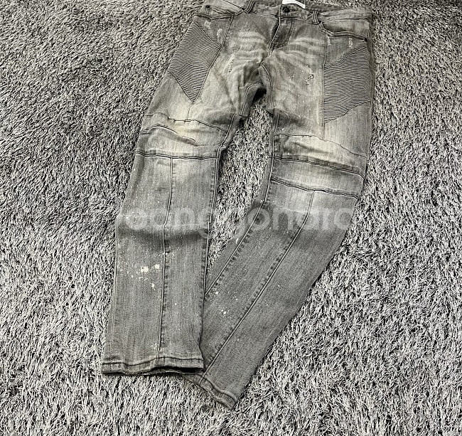피에르 발망 바이커진 청바지 데님청바지 데님팬츠 32인치--0