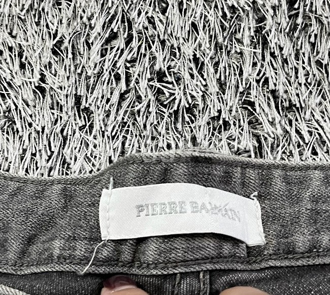 피에르 발망 바이커진 청바지 데님청바지 데님팬츠 32인치--3