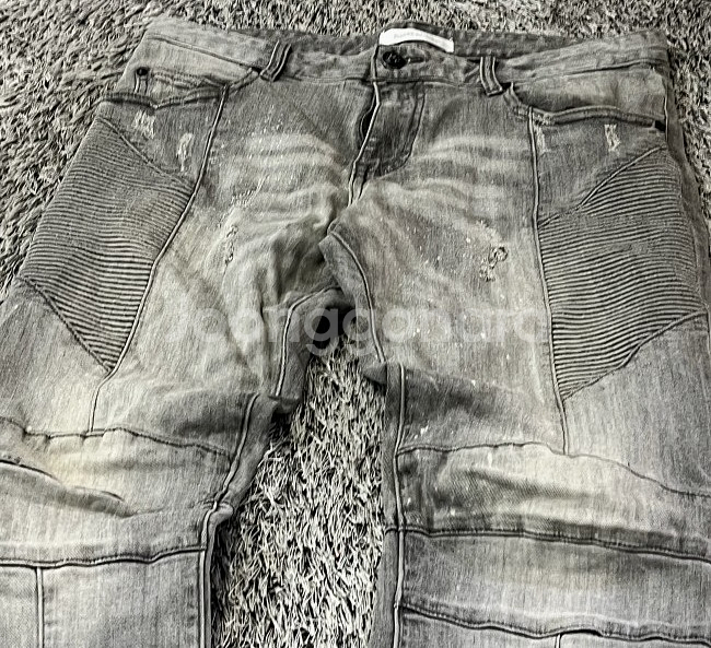 피에르 발망 바이커진 청바지 데님청바지 데님팬츠 32인치--1