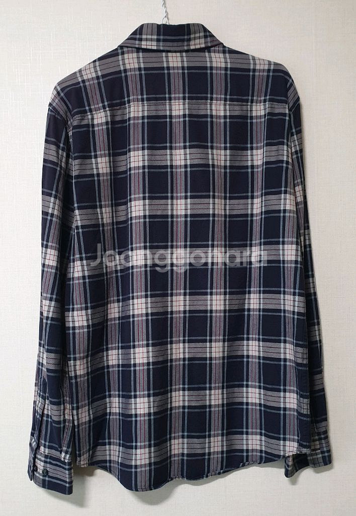 헤지스 체크 남방 셔츠 긴팔 슬림핏 100사이즈--1