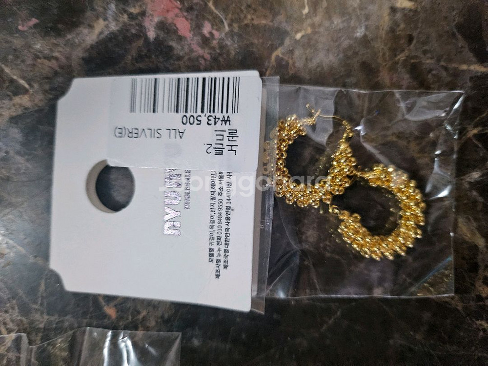 실버925 뭔터치 귀걸이 새상품--2