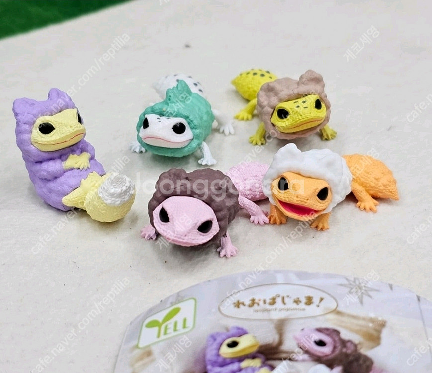 YELL 도마뱀 피규어 가챠 후드 탈피 옷 입은 레오파드 펫테일게코--0