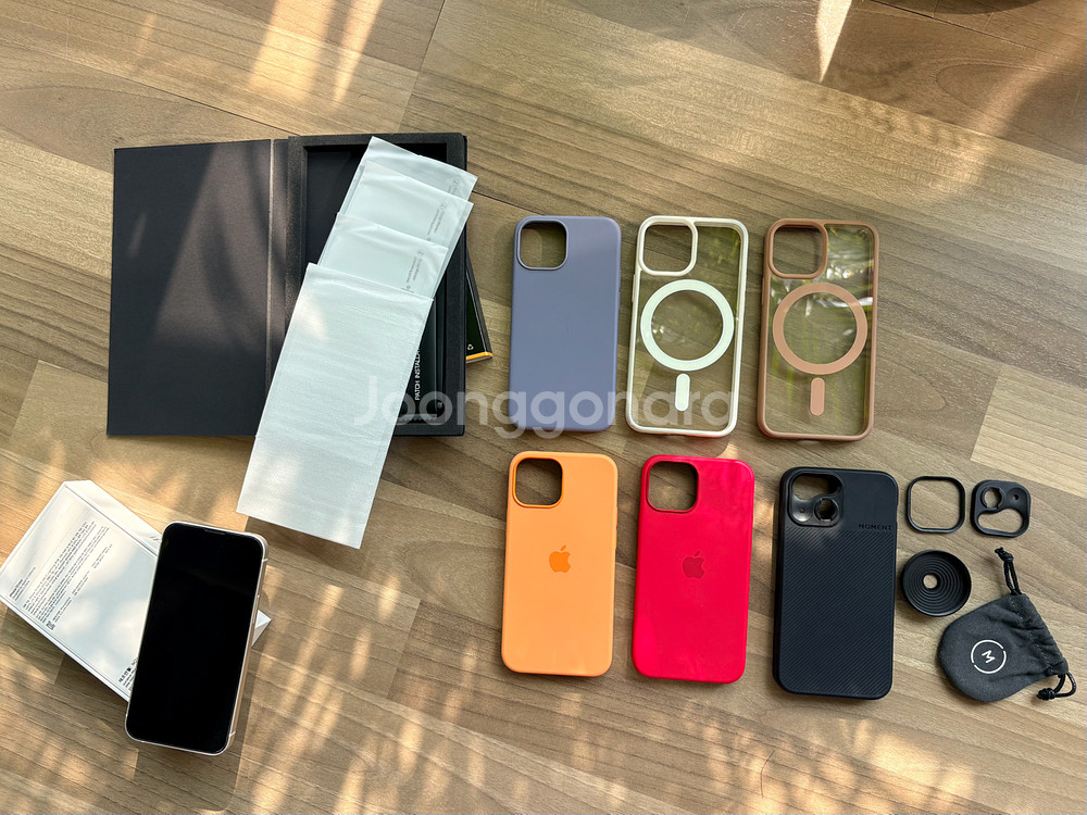 아이폰 13 미니 128GB 화이트 + 정품케이스 + Moment 영상용 케이스 등--9