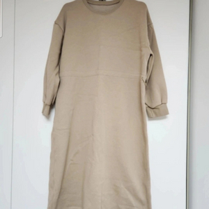 베이지 기모 롱 원피스