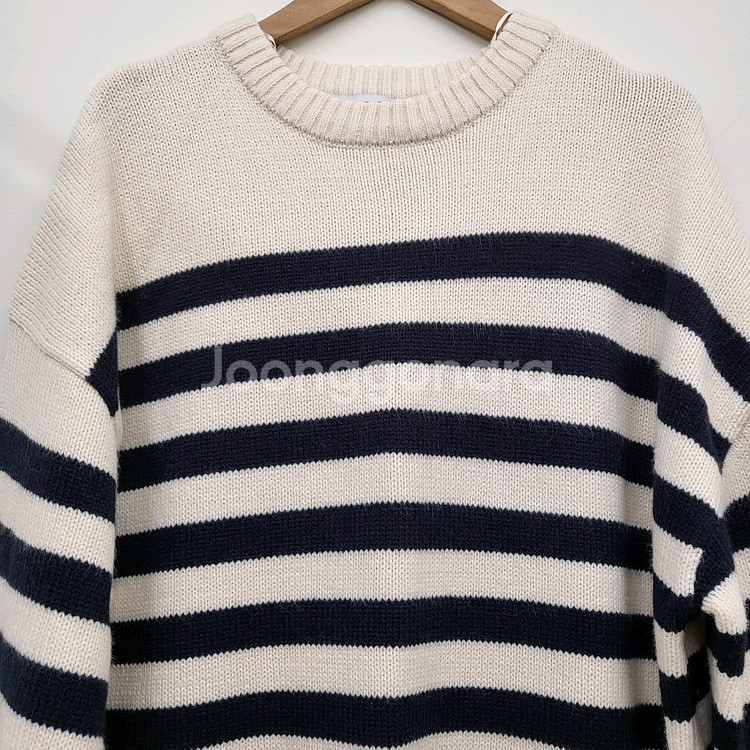 자라 스트라이프 니트 롱 원피스--1