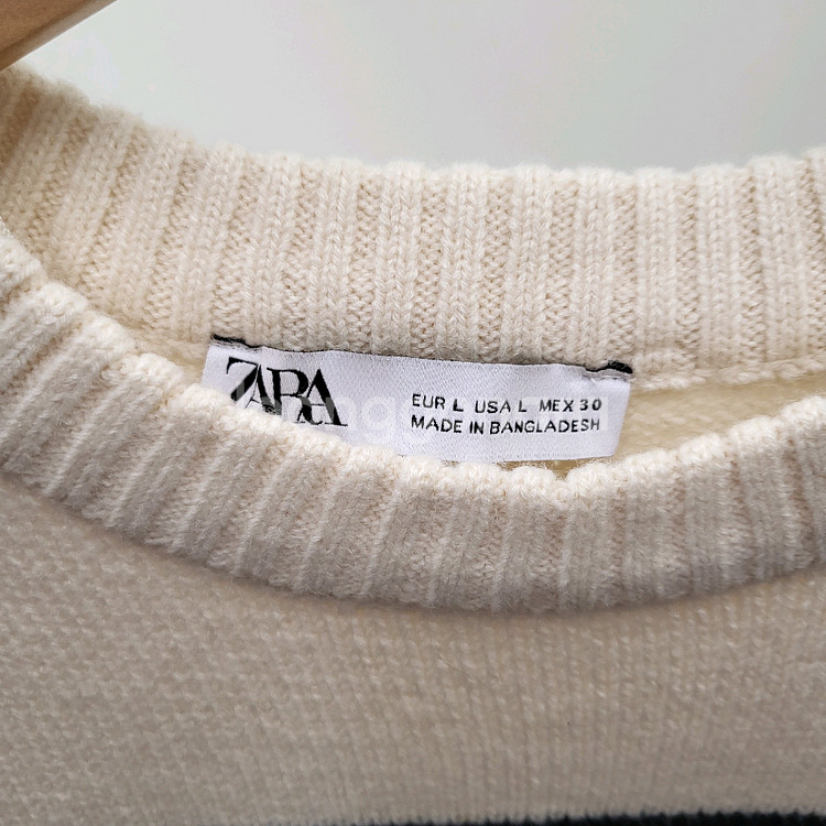 자라 스트라이프 니트 롱 원피스--4