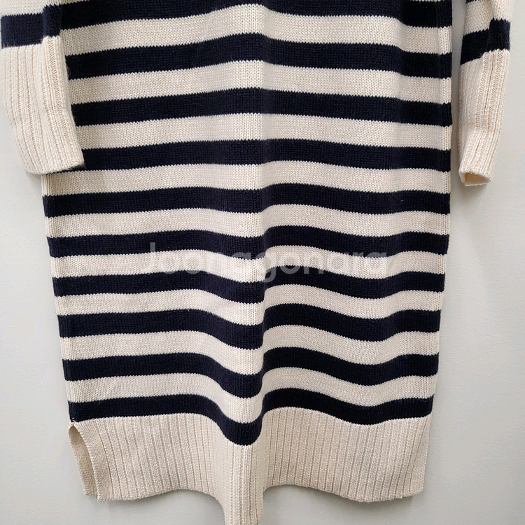 자라 스트라이프 니트 롱 원피스--3