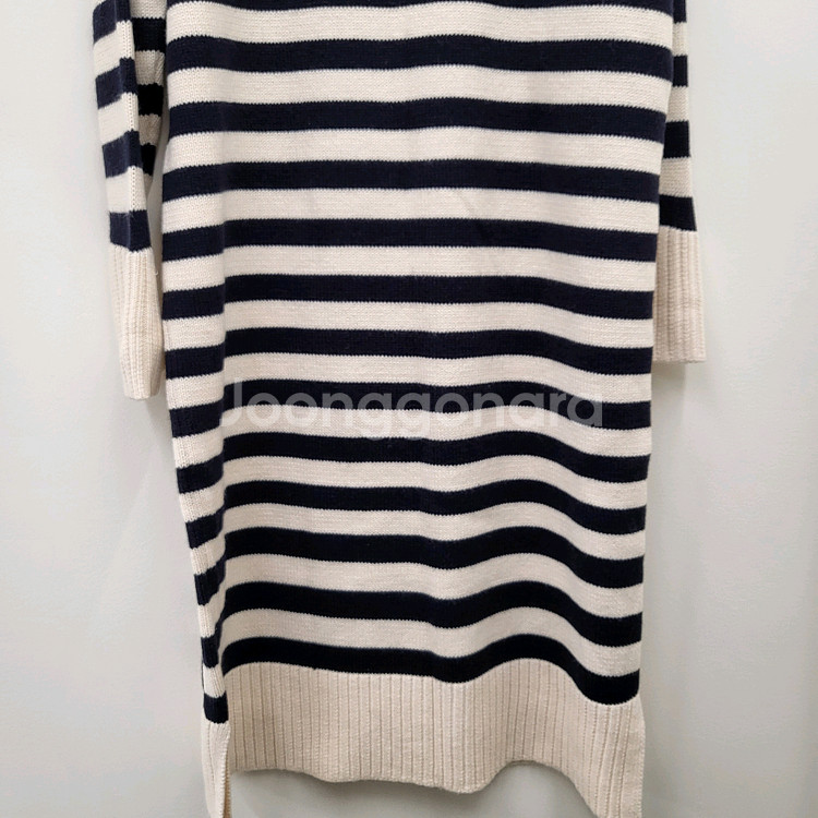 자라 스트라이프 니트 롱 원피스--7