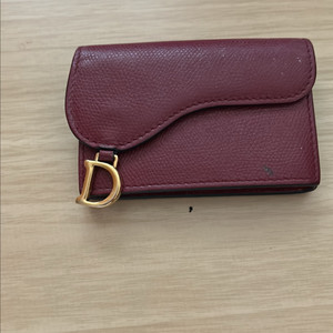 디올 새드ㅎ 버건디 지갑