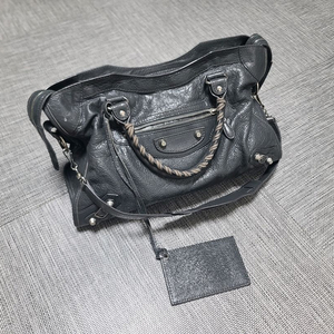 발렌시아가 모터백 미디움 숄더백 시티백 토트백 그레이