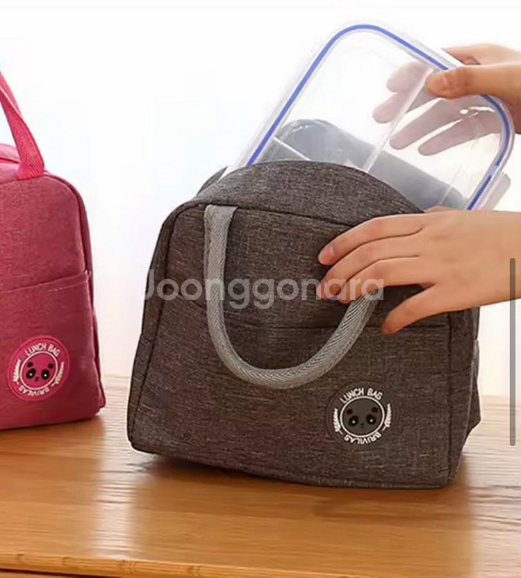 보냉 단열 가방 데일리 가방 그레이 블루 새상품--2