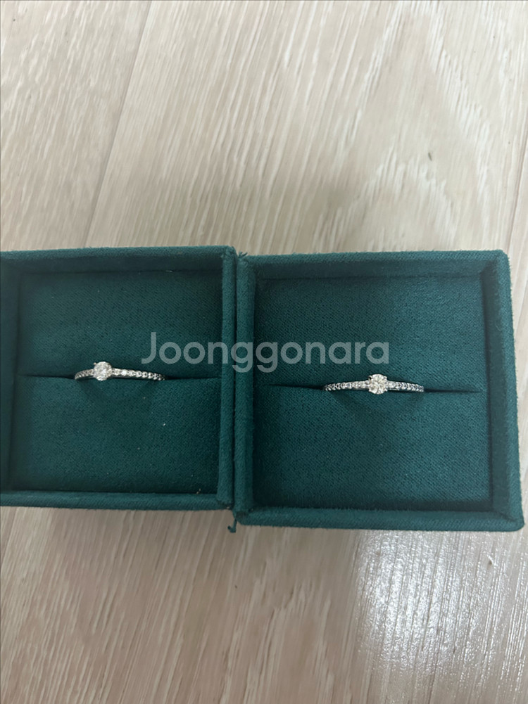 모이사나이트 반지 925실버 2개 (보증서포함)--1