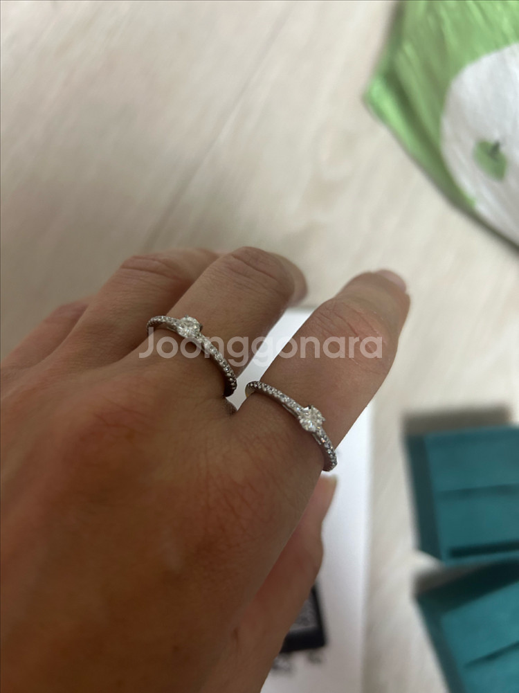 모이사나이트 반지 925실버 2개 (보증서포함)--2