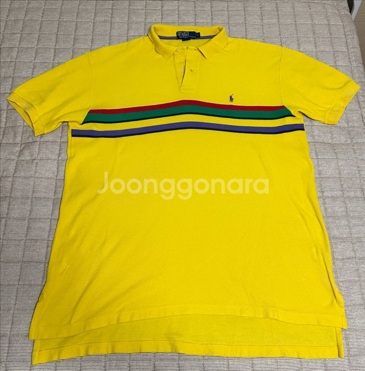 폴로 랄프로렌 컬러블록 반팔 폴로셔츠--0