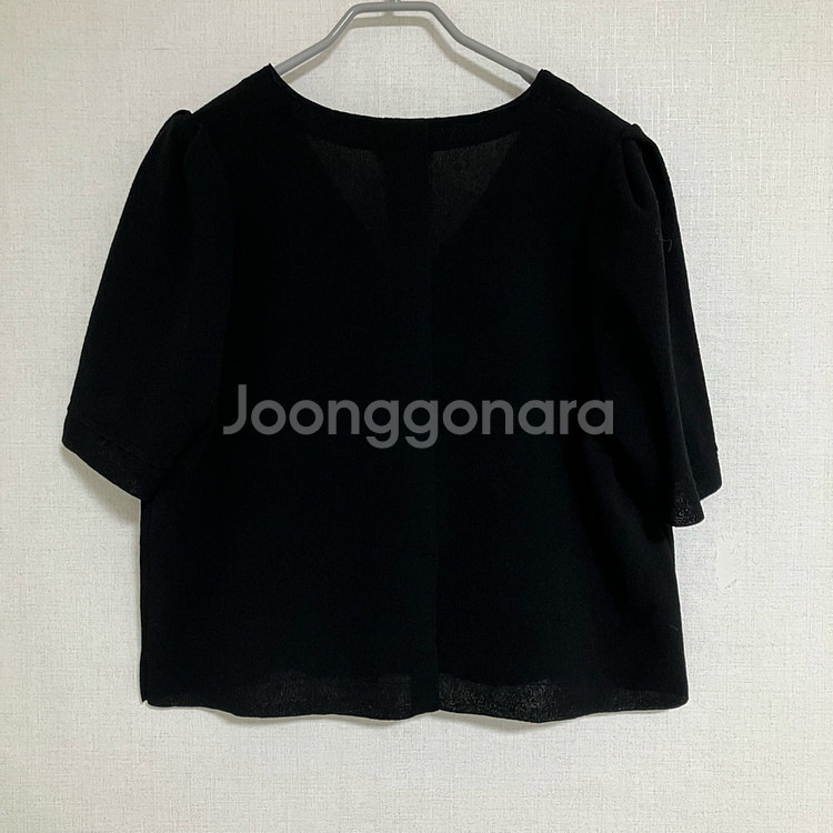 시슬리 브이넥 크롭 반팔 가디건--3