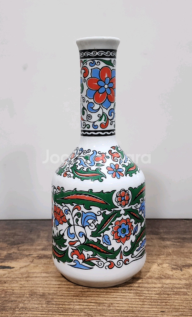 그리스 핸드메이드 도자기 화병 주병.--0