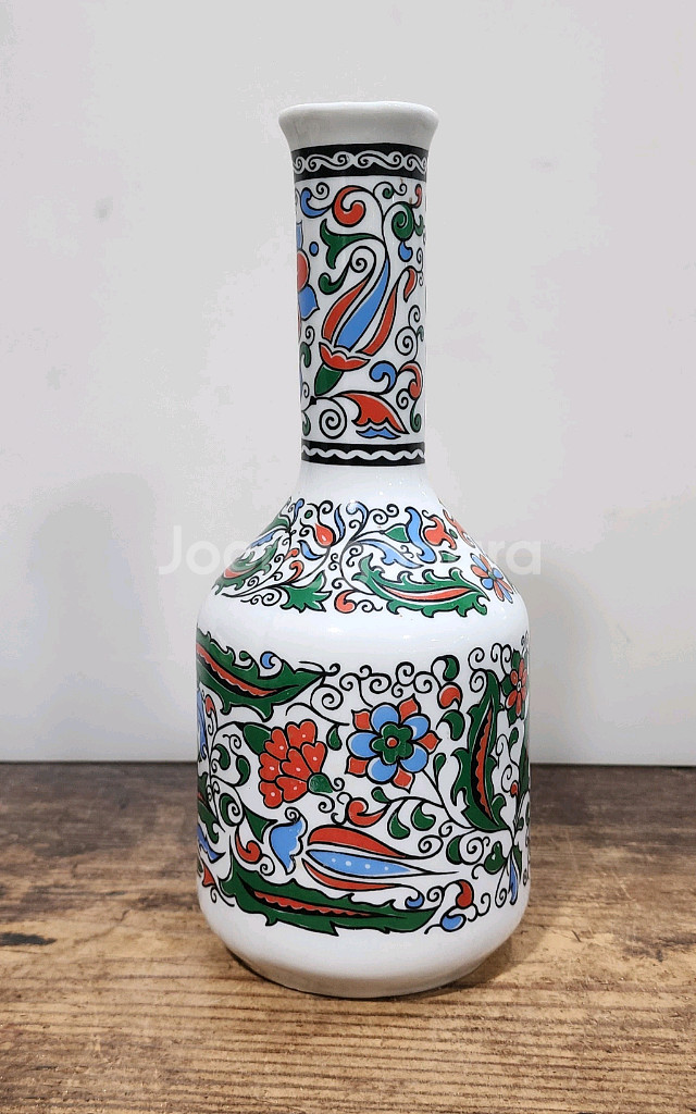 그리스 핸드메이드 도자기 화병 주병.--1